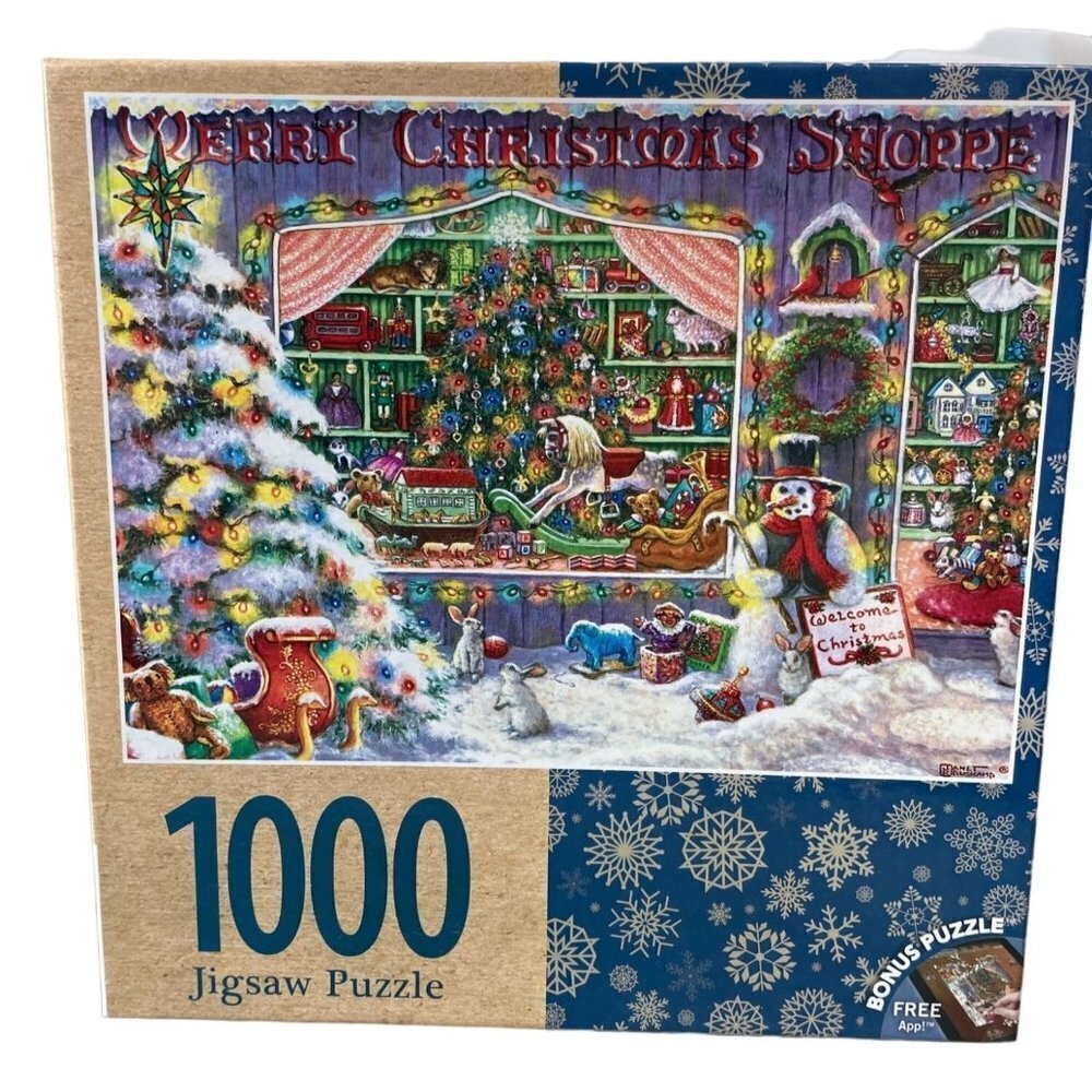 Merry Christmas Shoppe‎ Janet Kruskamp 1000 pc Jigsaw Puzzle MasterPieces #71675